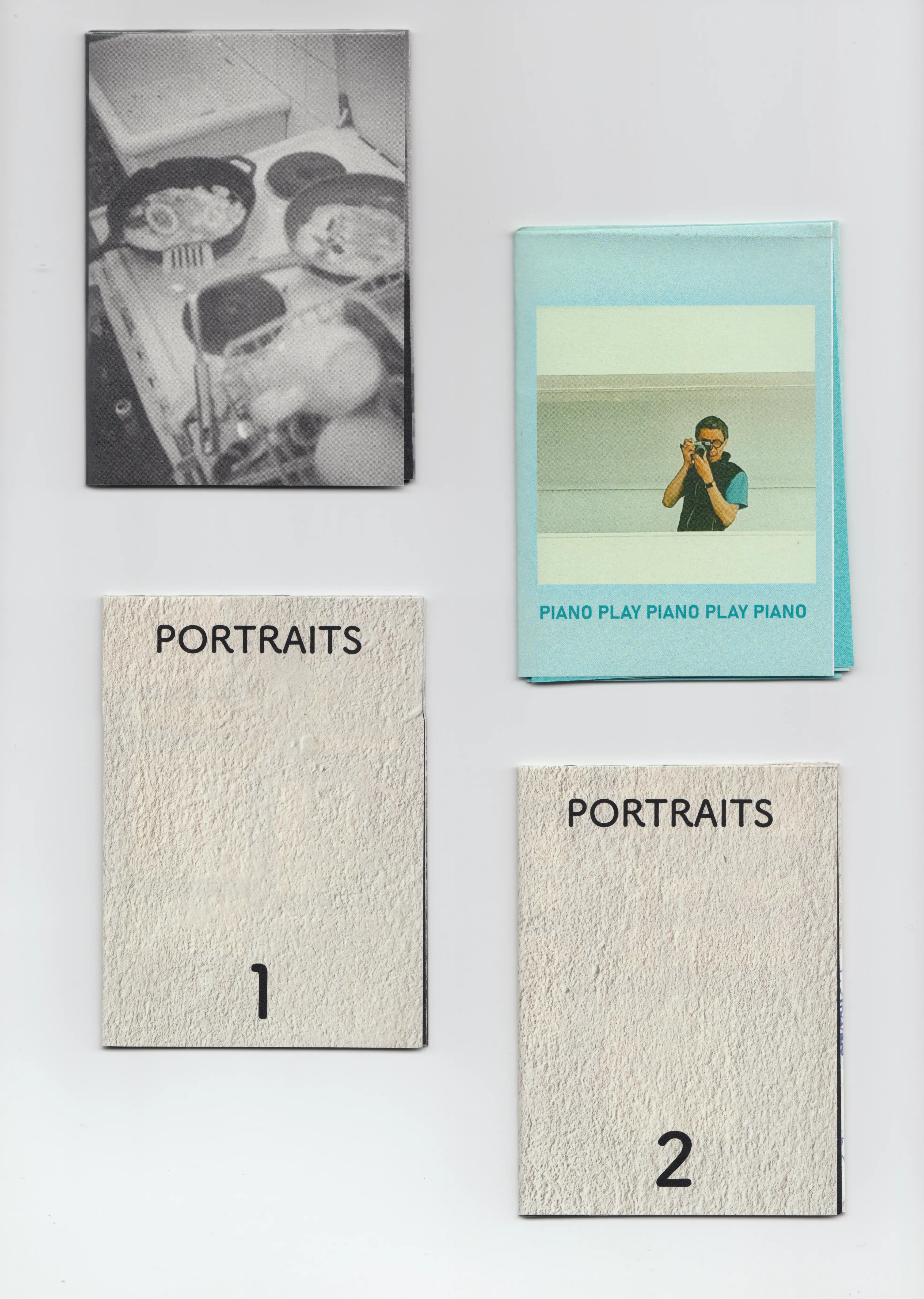 Scanned pages and portraits from Living Book